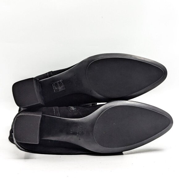 Aquatalia Women Barbera Black Suede OTK Block Heel Boots size 11 - Picture 4 of 12